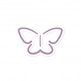 Purple MLXVE Butterfly Bubble-free stickers