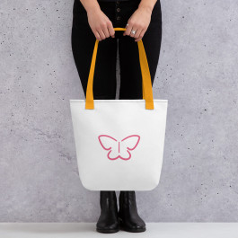 Pink MLXVE Butterfly Tote bag